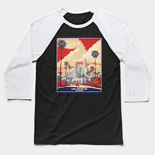 Los Angeles United States of America Tourism Vintage Poster Baseball T-Shirt